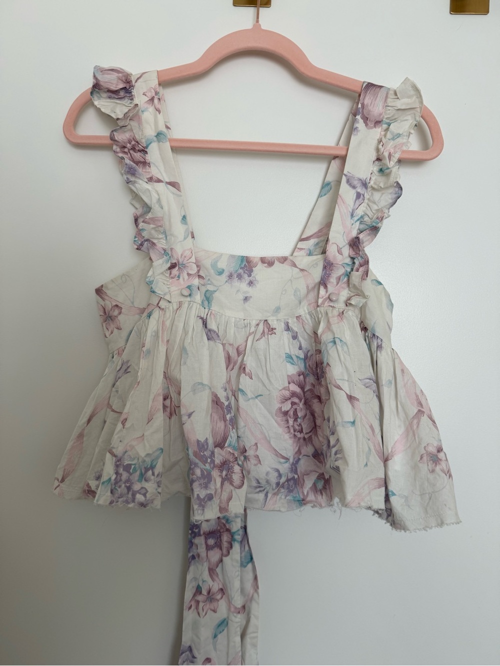 Selkie Floral Peplum Crop Top